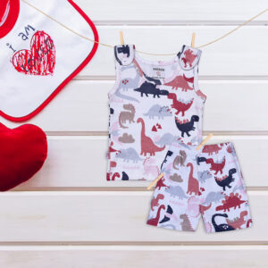 New Born Baby Organic Cotton Top Open Sleeveles Jhabla with Sorts for Unisex (Baby Boys & Baby Girls)